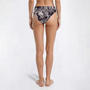 Womens Cupshe Leaf Wide Band High Waist Swim Bottoms alternate view